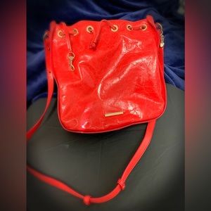 Brahmin Red Leather Tote Bag - Excellent Condition. Style of handbag-distressed